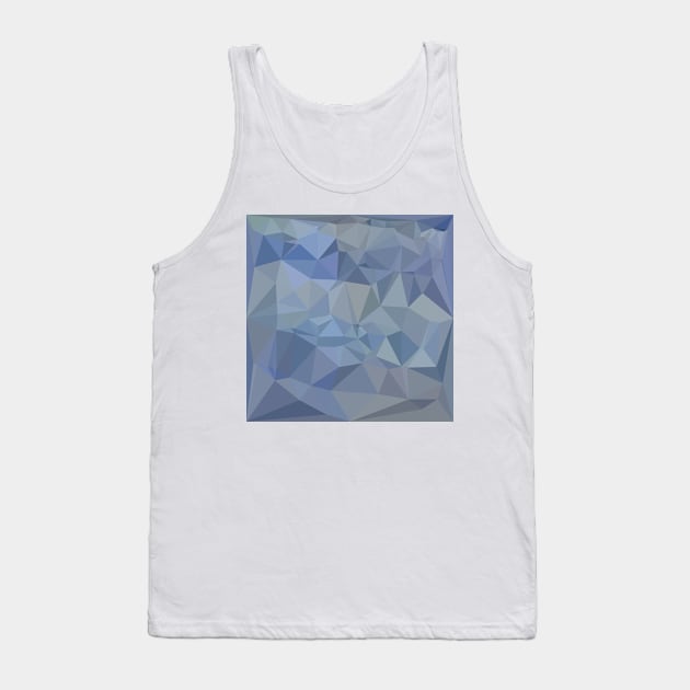 Light Steel Blue Abstract Low Polygon Background Tank Top by retrovectors